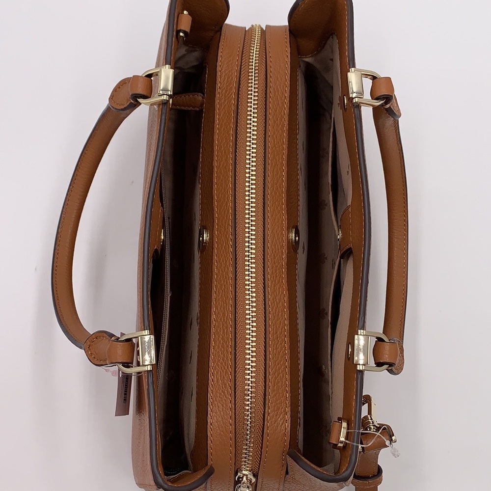 Kate Spade Leila Medium Triple Compartment Satchel Warm Ginger - Picture 9 of 16